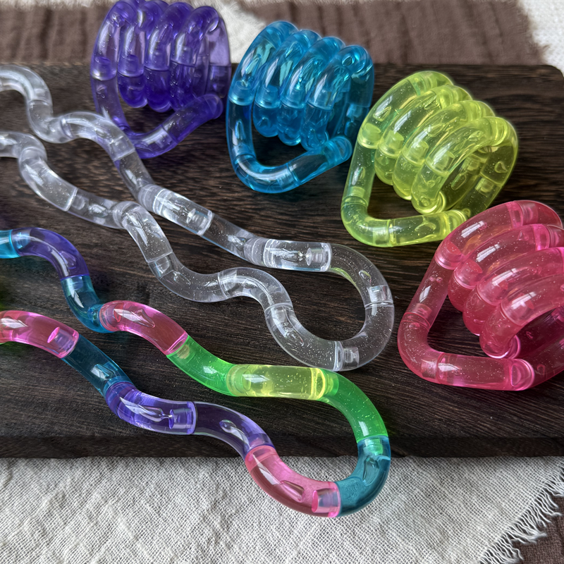 Sports Equipment For Kindergarten - Colorful Tangle Fidget Toy Transparent Crystal