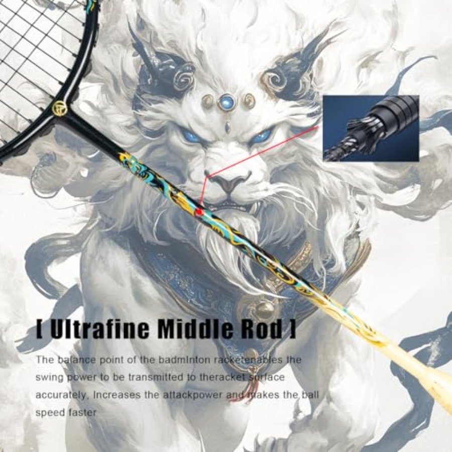 Lion Dance Chinese Style 6U G5 - Badminton Racket Carbon recensie en prijs