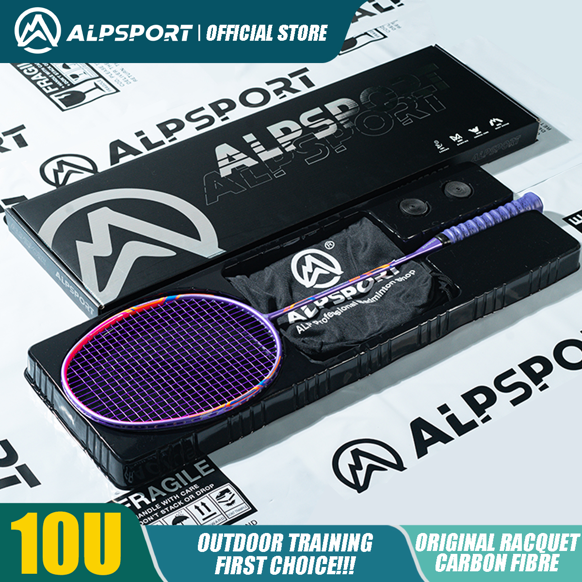 Alp GJ 10U Ultralight 52g T800 - Badminton Racket Carbon recensie en prijs