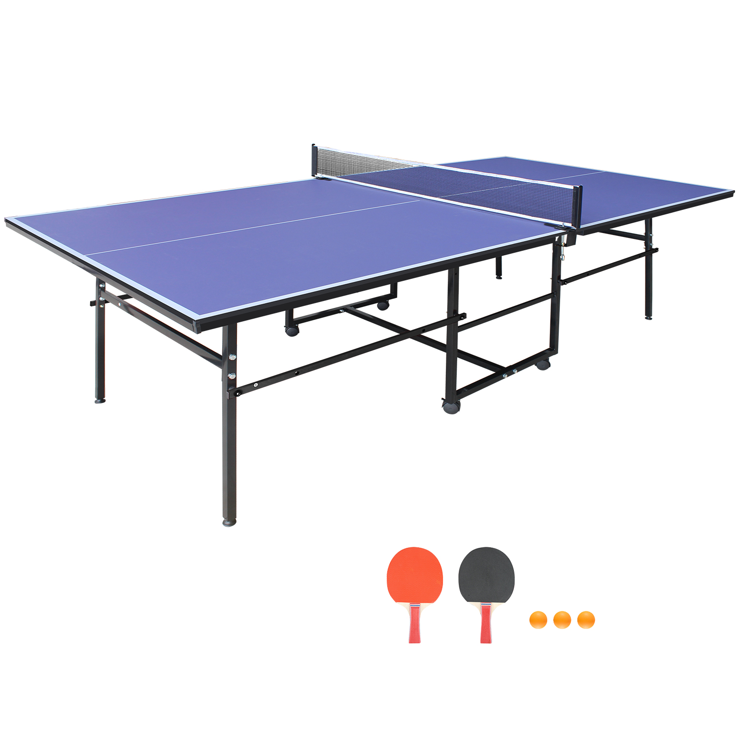 9 x 4.1 ft Blue Foldable Table - Ping Pong Ball Set recensie en prijs