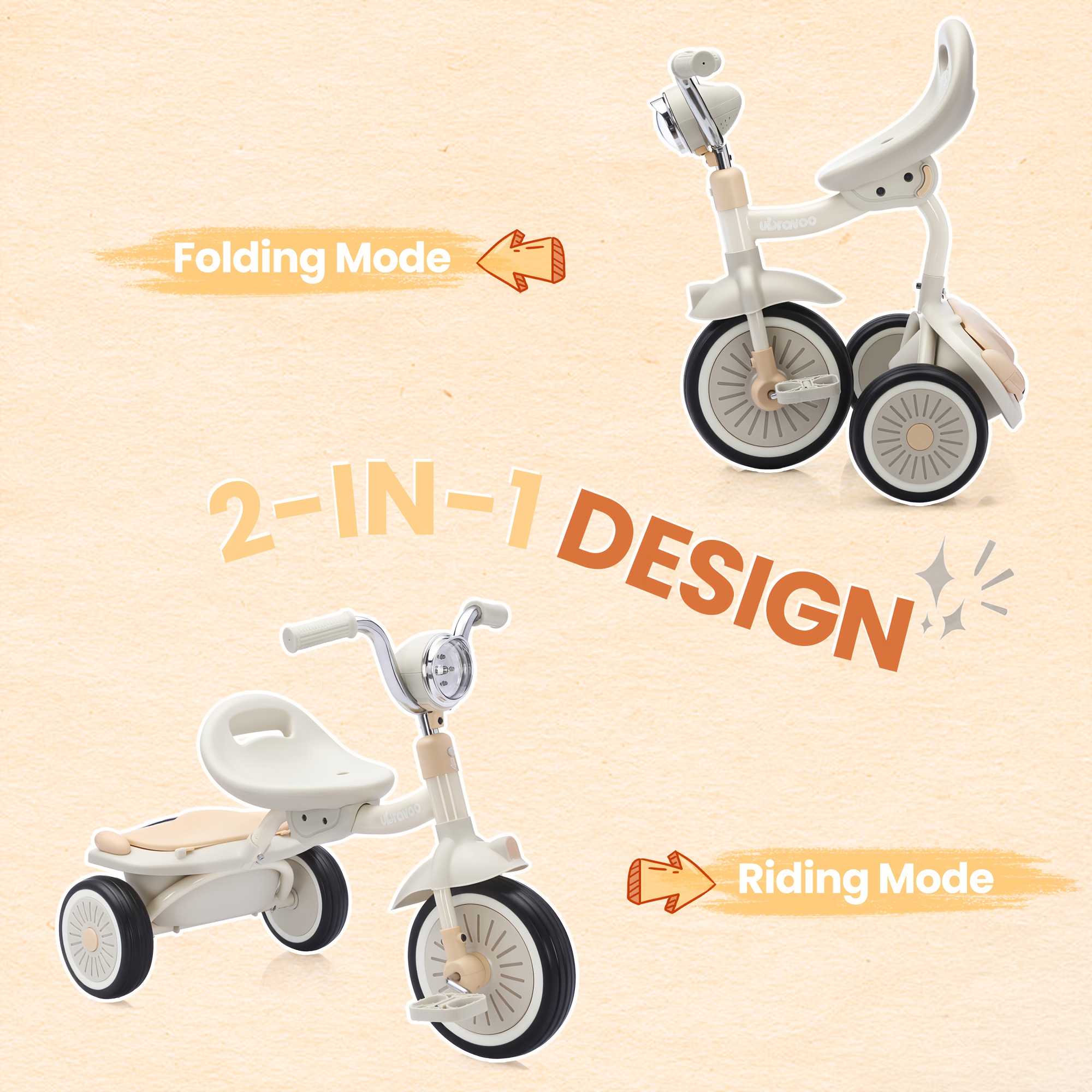 4-in-1 Kids Tricycle – 3-Wheel - Balance Bike Kids recensie en prijs