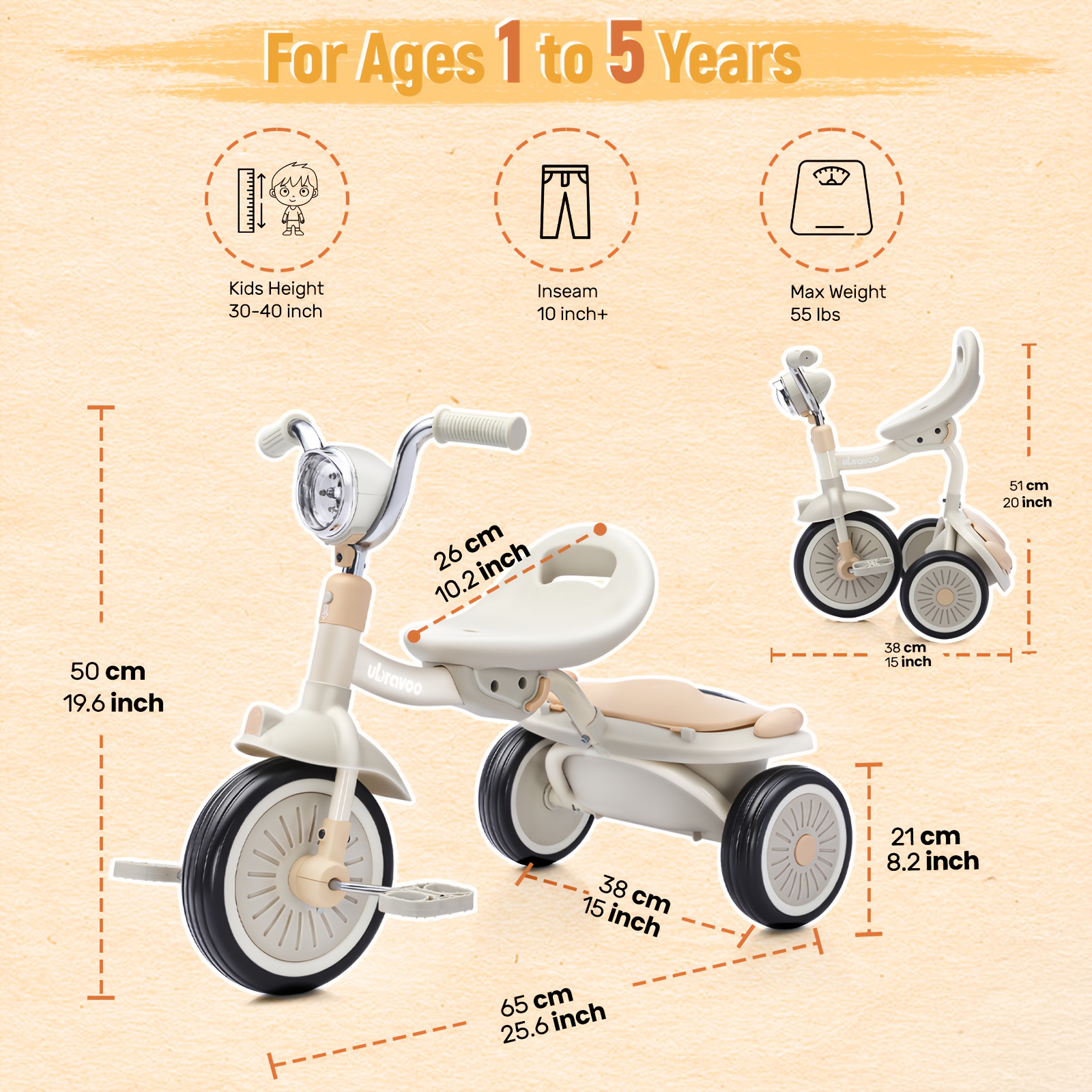 4-in-1 Kids Tricycle – 3-Wheel - Balance Bike Kids recensie en prijs