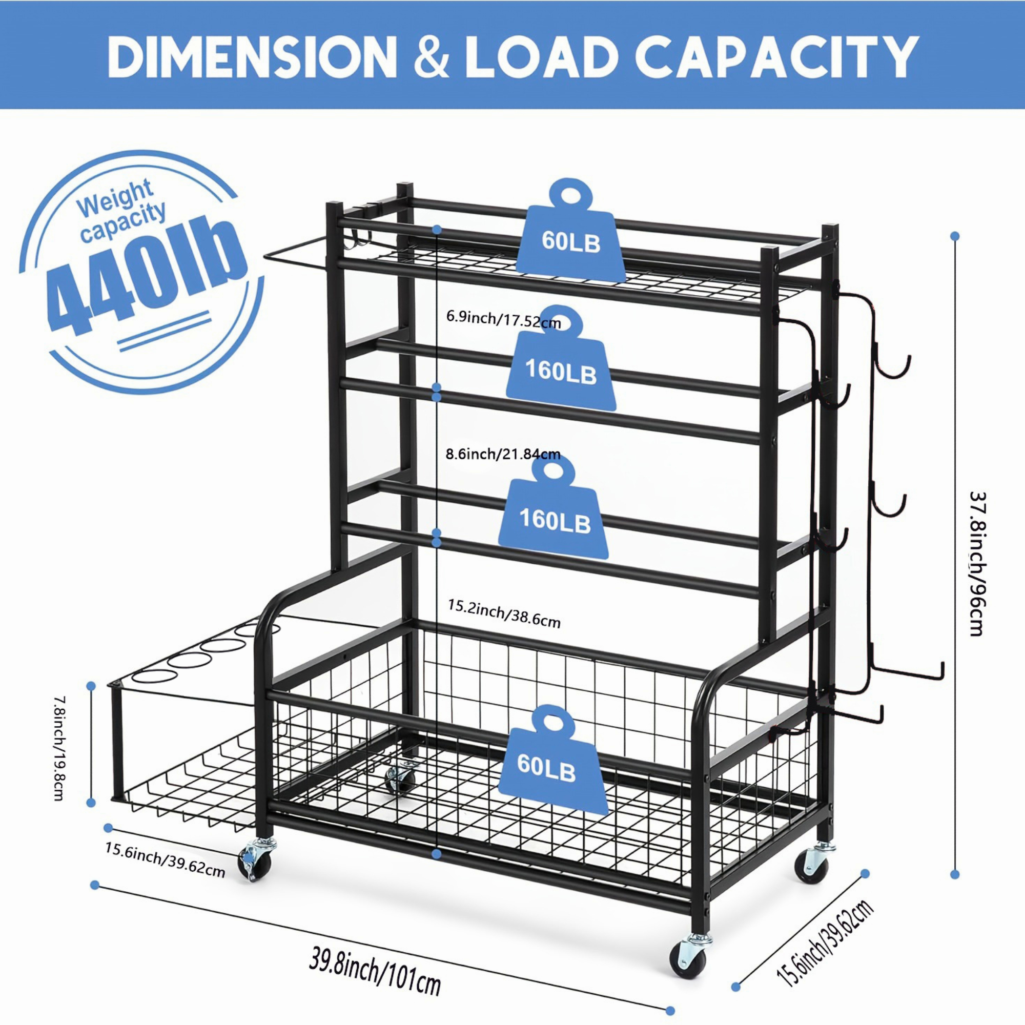 Blacksmith 4 Tier Storage Rack - Sports Equipment United recensie en prijs